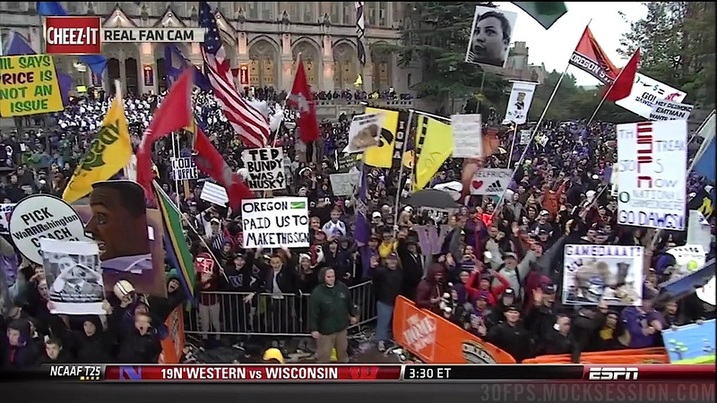 Illustration for article titled Desmond Howard Is Not Impressed: Your Oregon-UW GameDay Sign Roundup